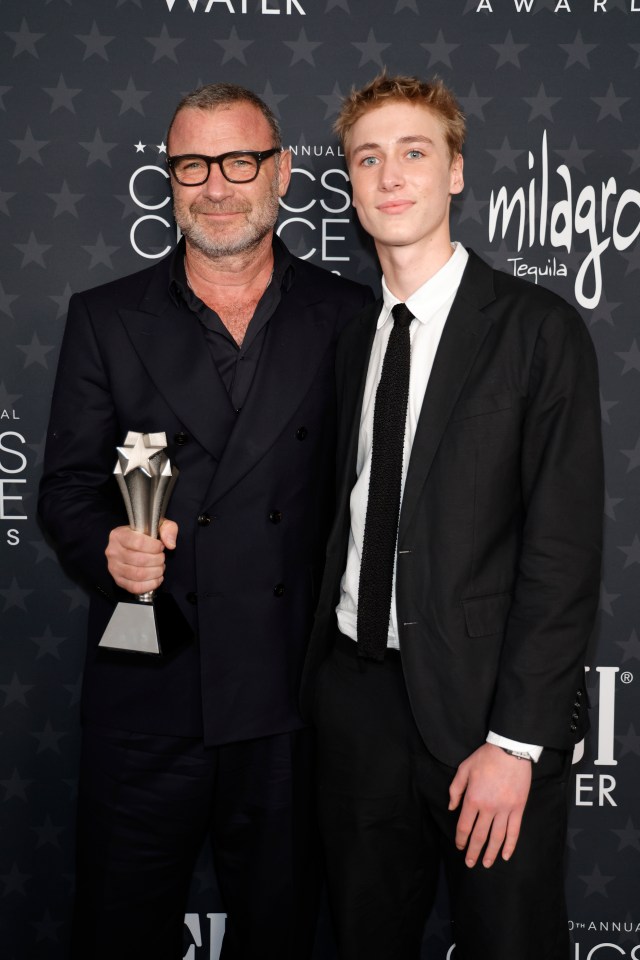 Liev Schreiber and Sasha Schreiber at the Critics Choice Awards.