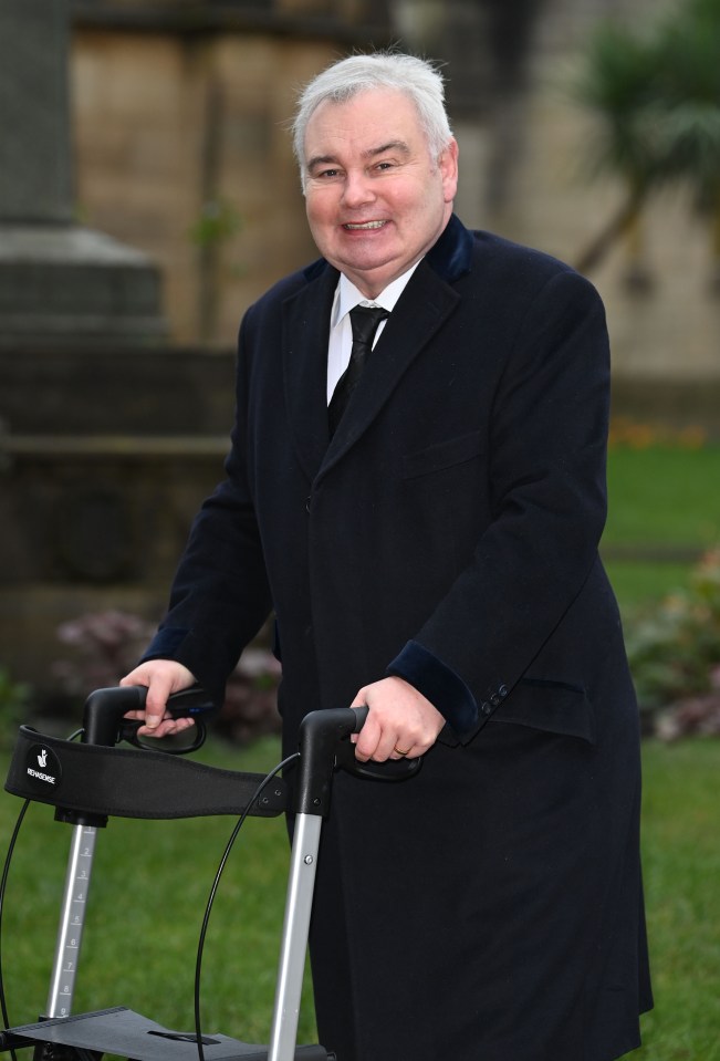 Eamonn Holmes at Denis Law's funeral.