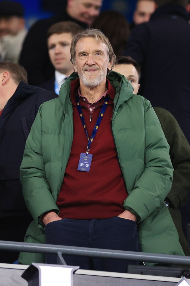 Sir Jim Ratcliffe, Manchester United minority shareholder, at a soccer match.