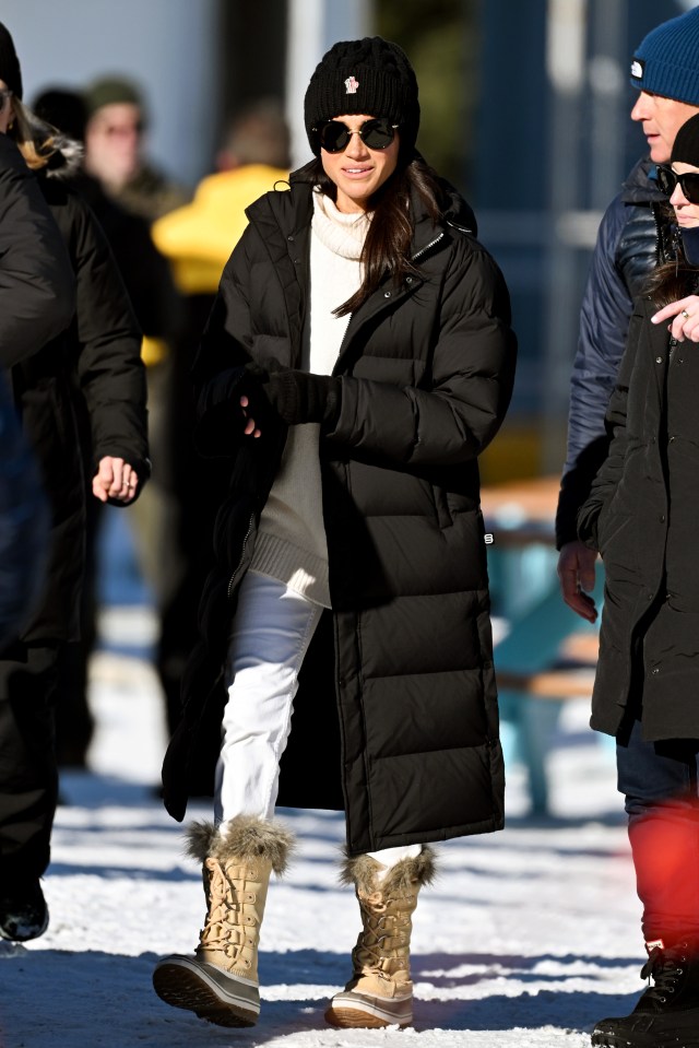 Meghan, Duchess of Sussex at a family tubing event.