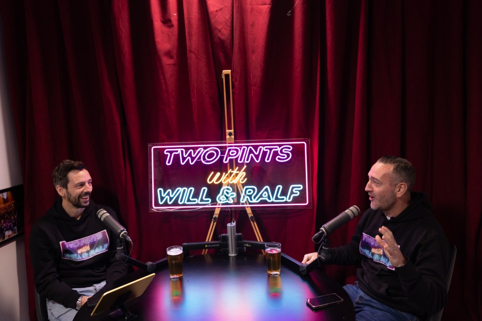 Will Mellor and Ralf Little podcasting.