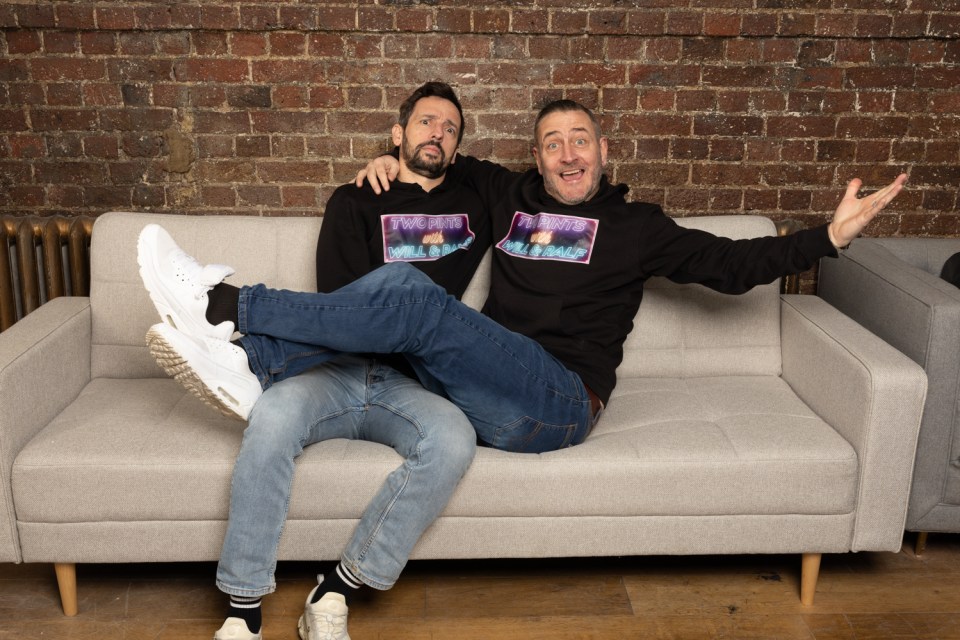 Will Mellor and Ralf Little sitting on a couch.