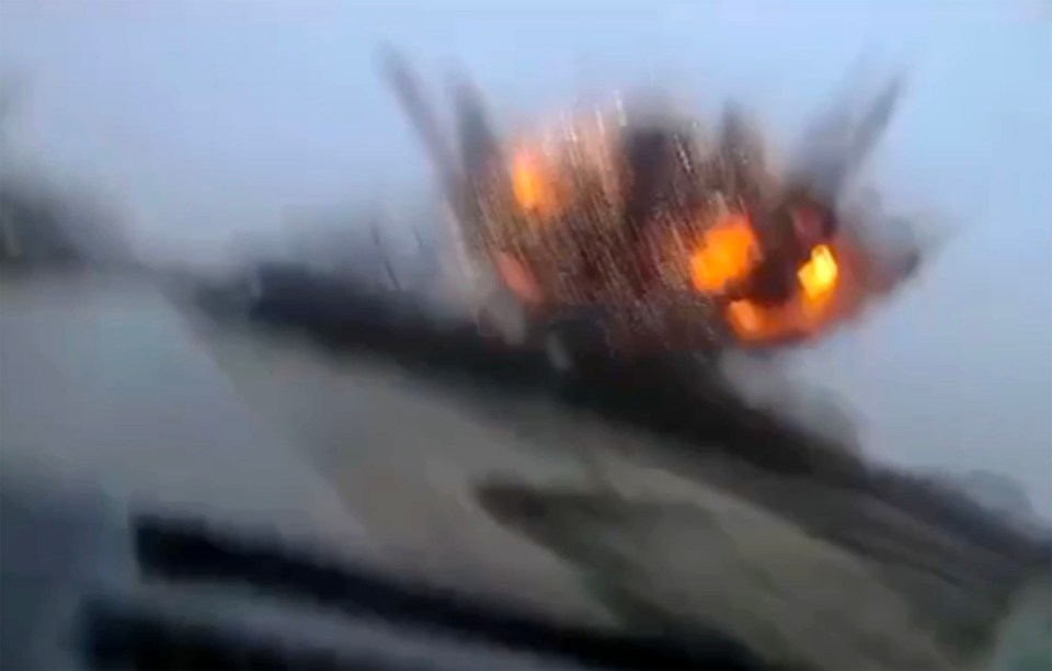 Explosion of a Russian missile in Lipetsk.