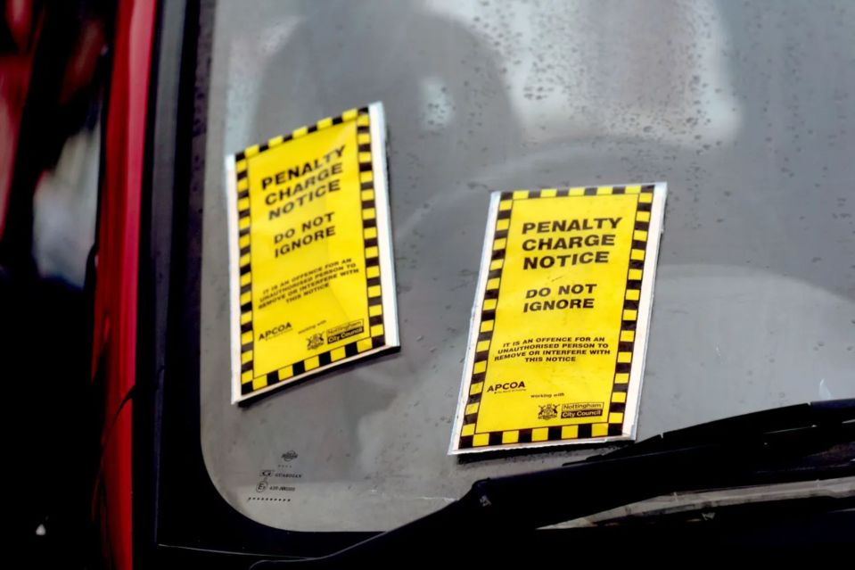 An image collage containing 1 images, Image 1 shows Two parking tickets on a car windshield