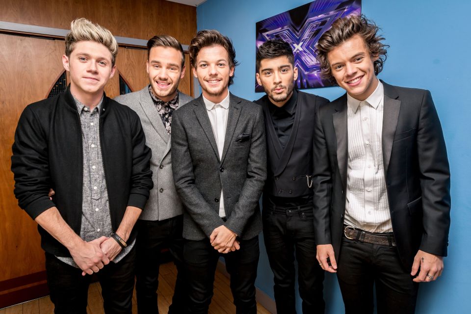 One Direction backstage at The X Factor.