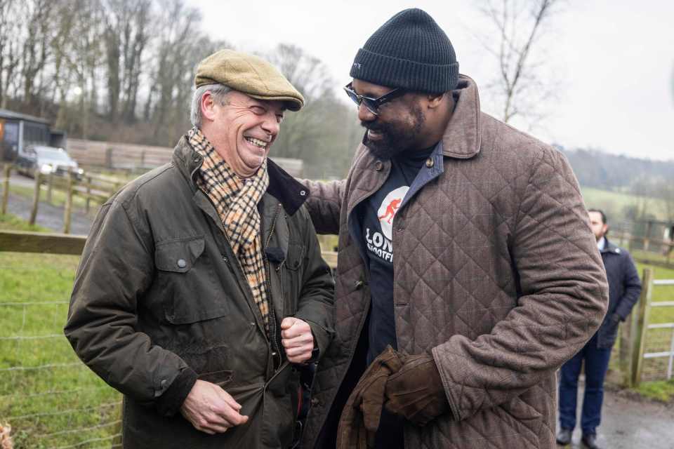 Nigel Farage speaking at a farmer's protest.