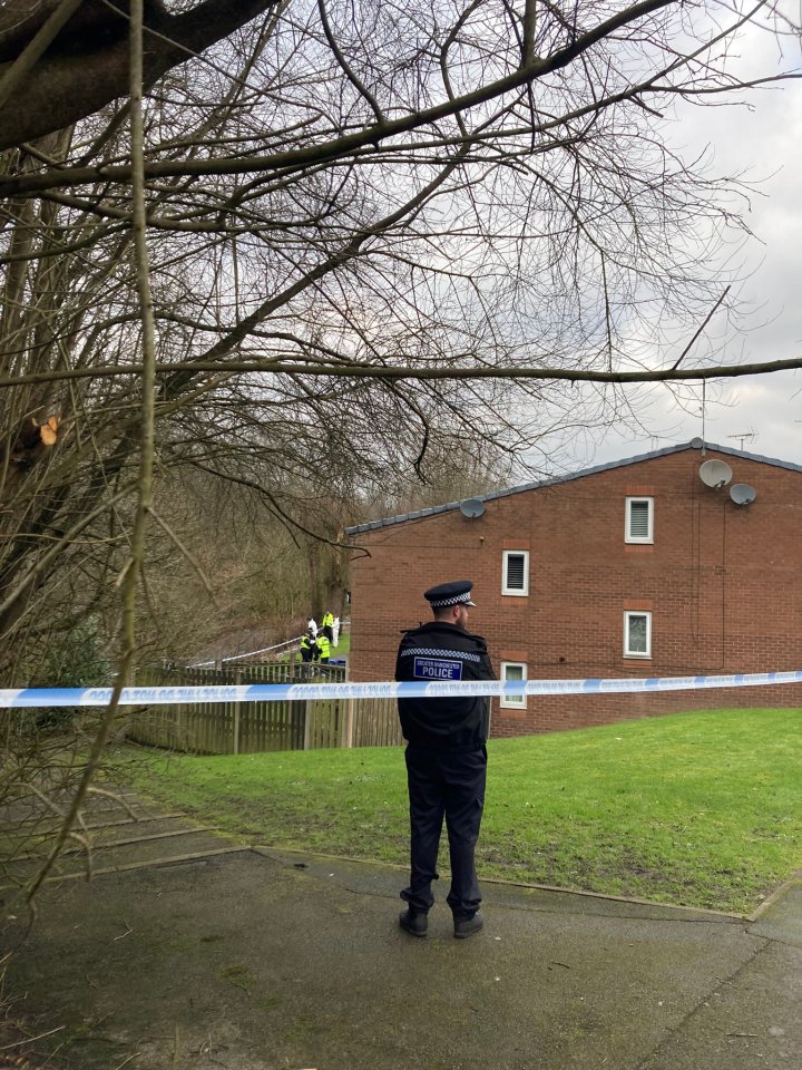 Police officer at a crime scene.