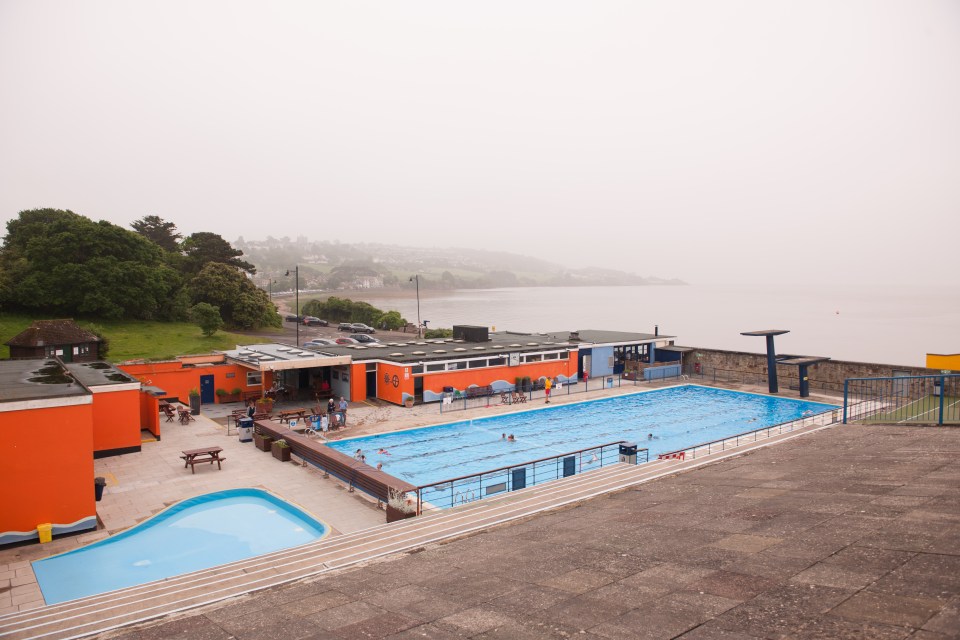 Portishead Lido, an outdoor pool in North Somerset, UK.