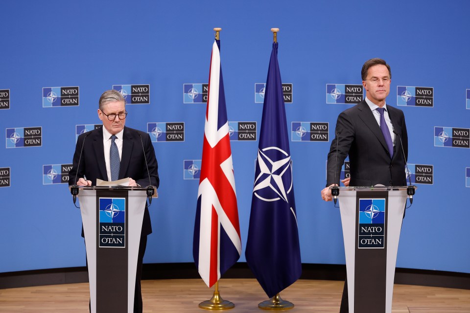 Keir Starmer and Mark Rutte at a NATO press conference.