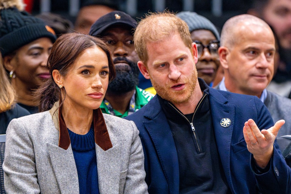 Prince Harry and Meghan Markle at a wheelchair basketball event.