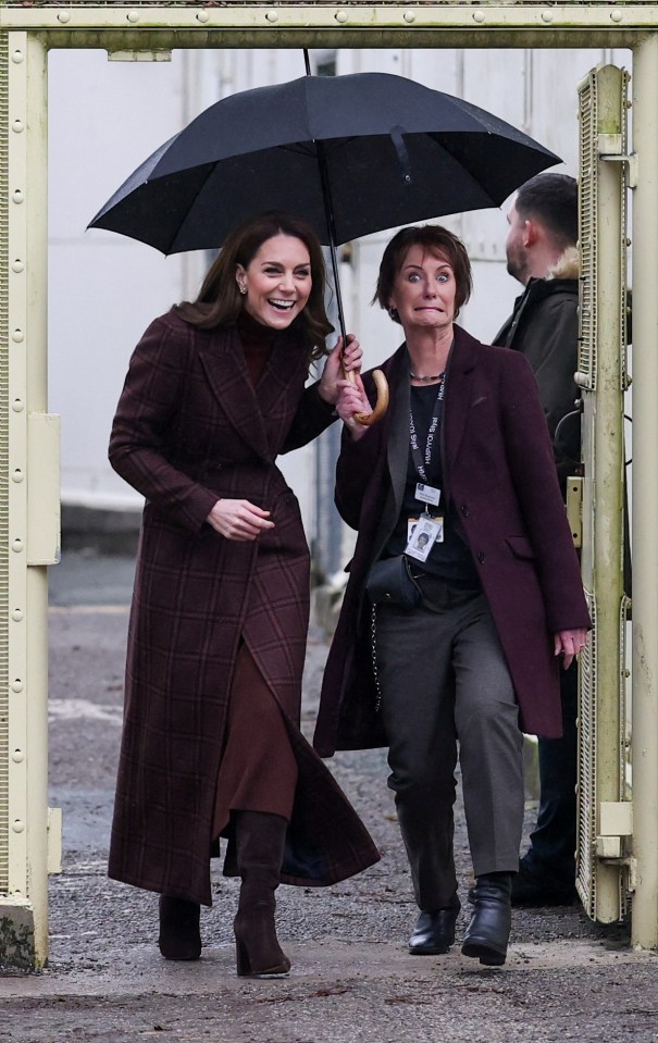 The Princess of Wales visiting a mother and baby unit.