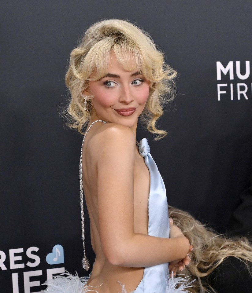 Sabrina Carpenter at the Grammy Awards.