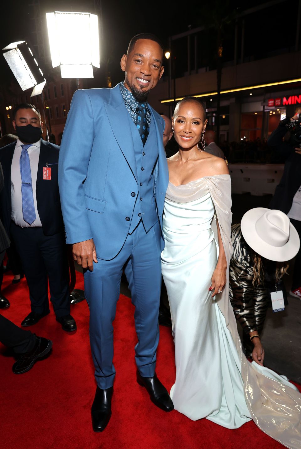 Will and Jada Pinkett Smith on a red carpet.