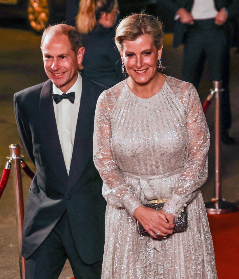 Sophie, Countess of Wessex, and Prince Edward at the Royal Variety Performance.