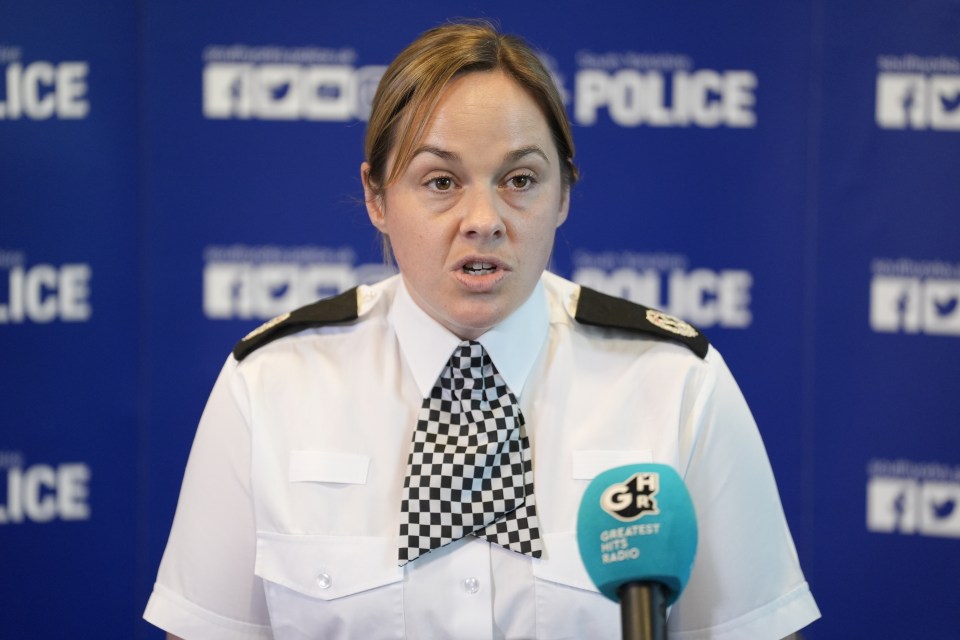 South Yorkshire Police Assistant Chief Constable Lindsey Butterfield giving a press conference.