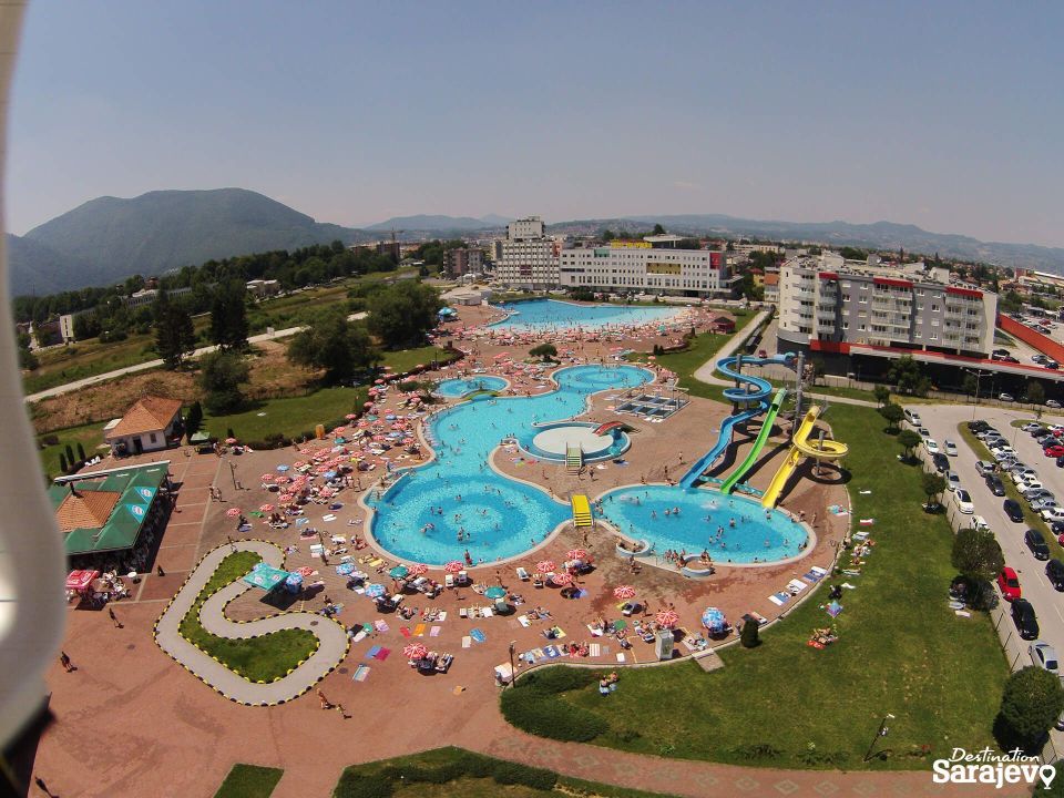 Aerial view of Thermal Riviera Ilidža in Sarajevo.