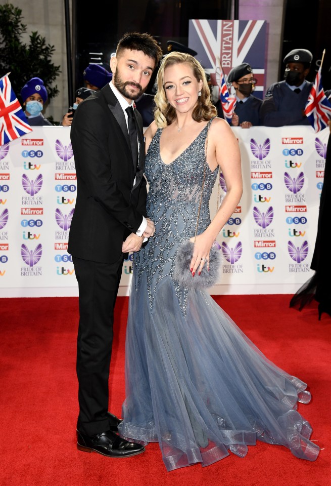 Tom and Kelsey Parker at the Pride of Britain Awards.