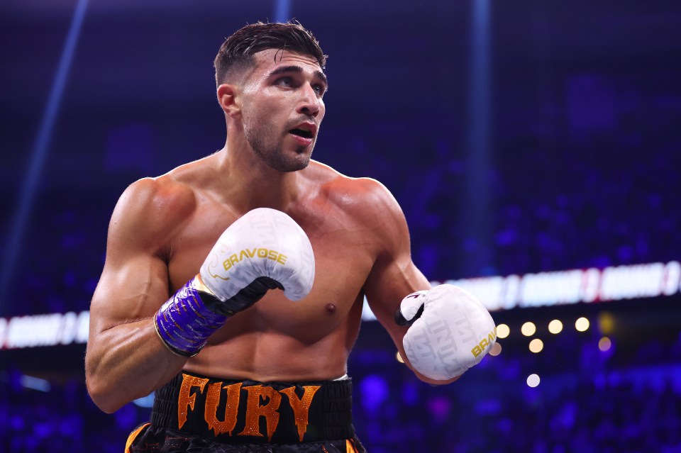 Tommy Fury at a boxing match.