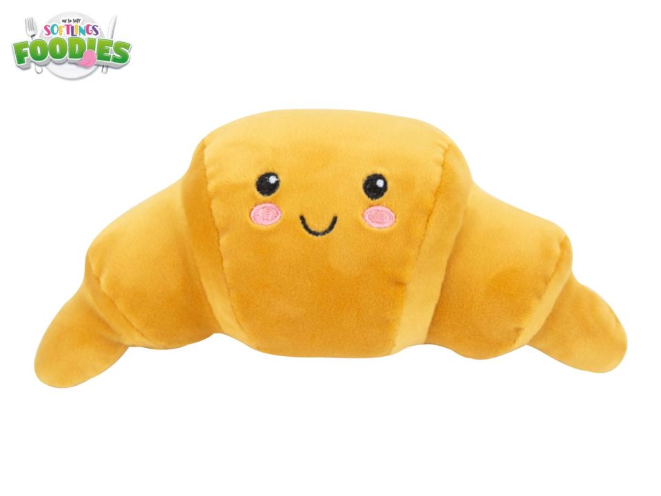 Plush croissant toy.