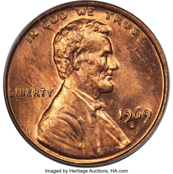 1969-S Lincoln cent.