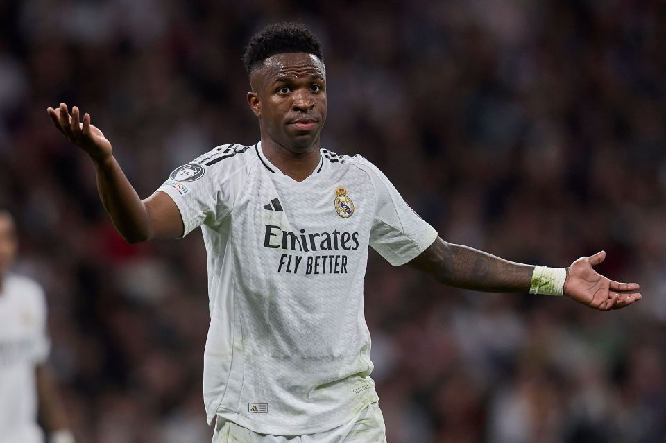 Vinicius Jr. of Real Madrid CF during a soccer match.