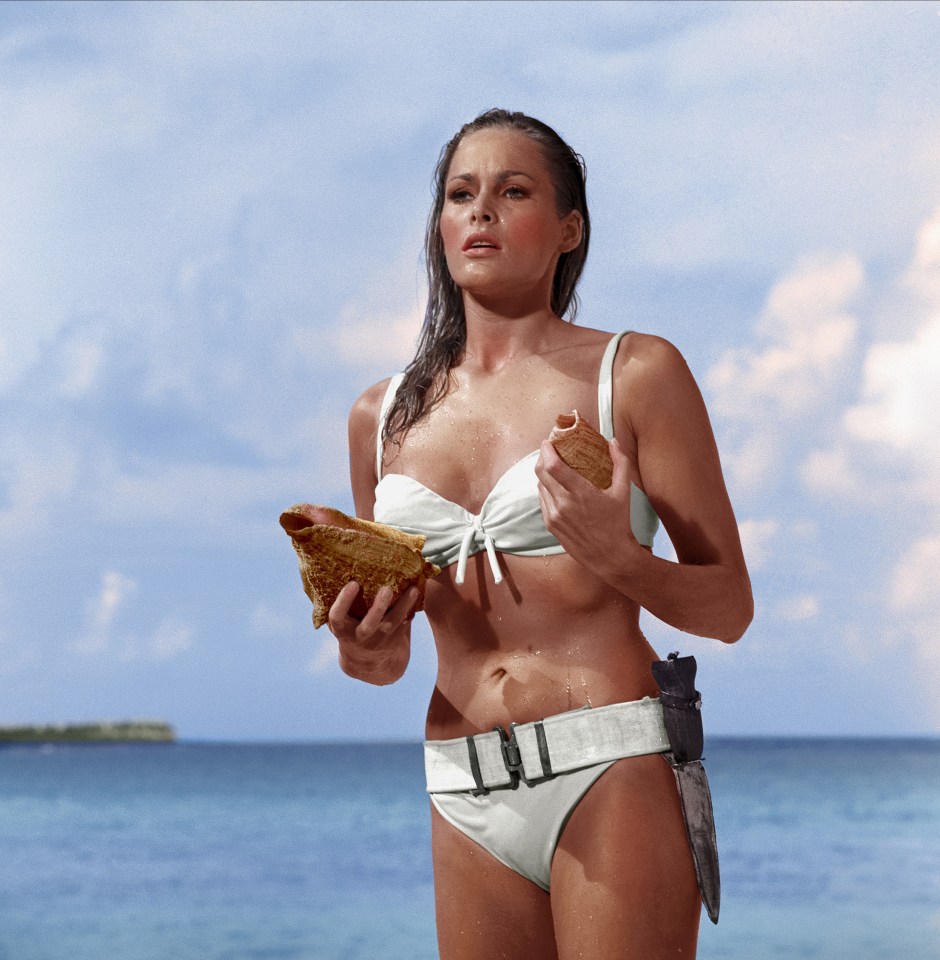 Ursula Andress as Honey Ryder in Dr. No (1962).