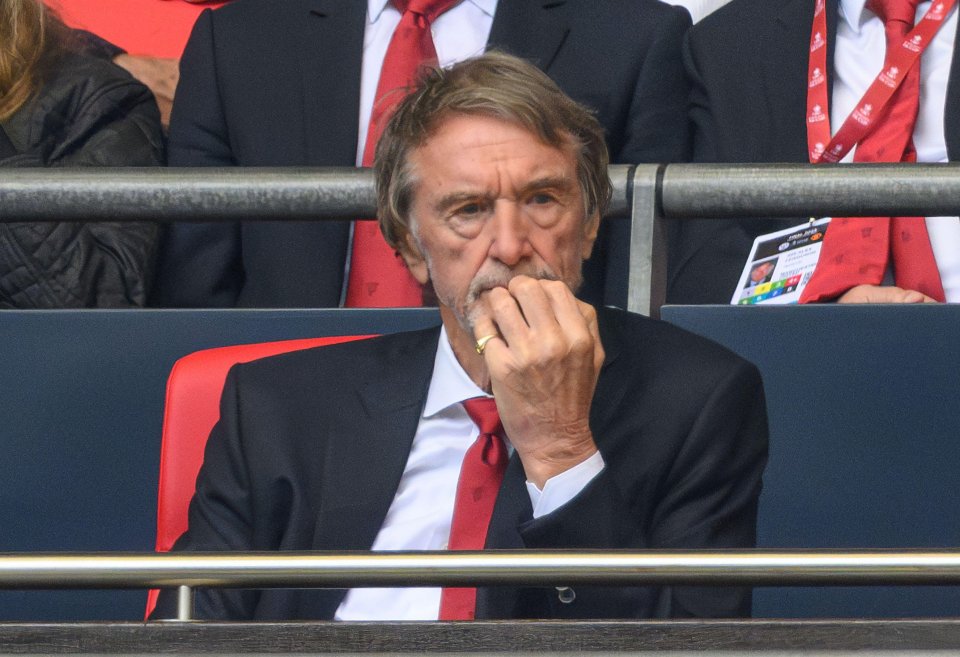 Sir Jim Ratcliffe, Manchester United co-owner, watching a match.