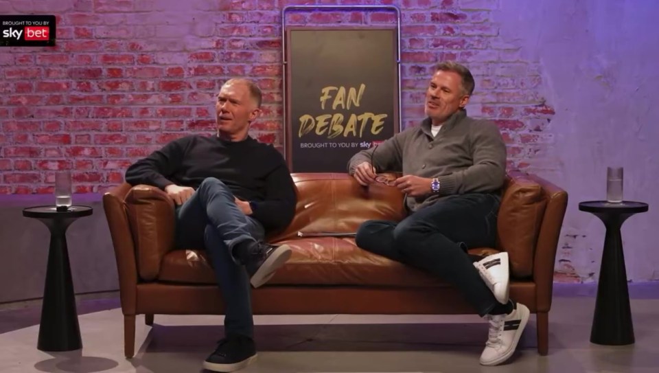 Paul Scholes and Jamie Carragher on a Sky Bet Fan Debate.