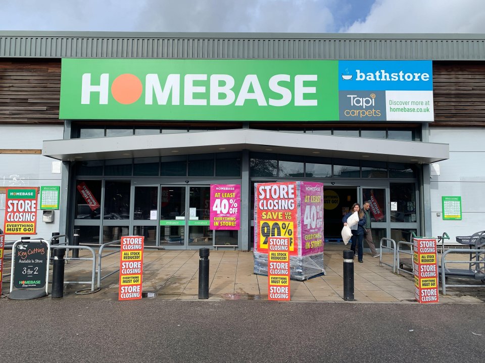 A Homebase store in Maidenhead, Berkshire, closing down with a large administration sale.