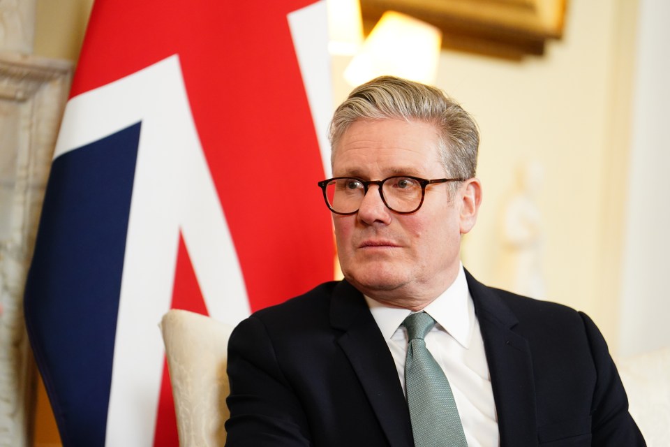 Keir Starmer, Prime Minister of Britain, at a meeting in 10 Downing Street.