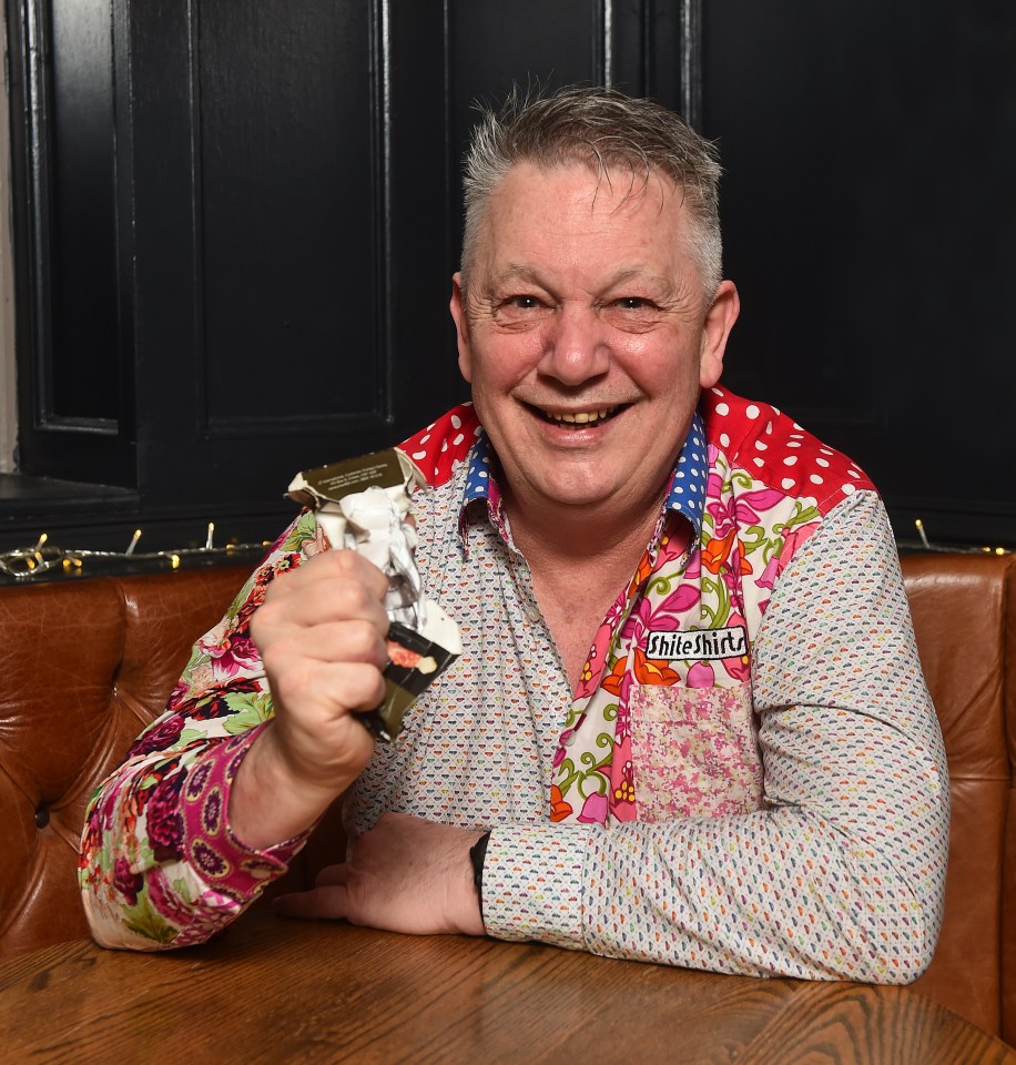 Tony Murphy holding a drug to help him quit smoking.