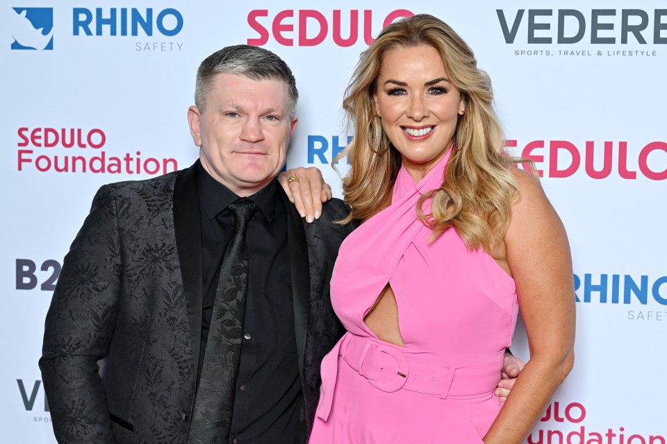 Ricky Hatton and Claire Sweeney at the Sedulo Colour Ball.