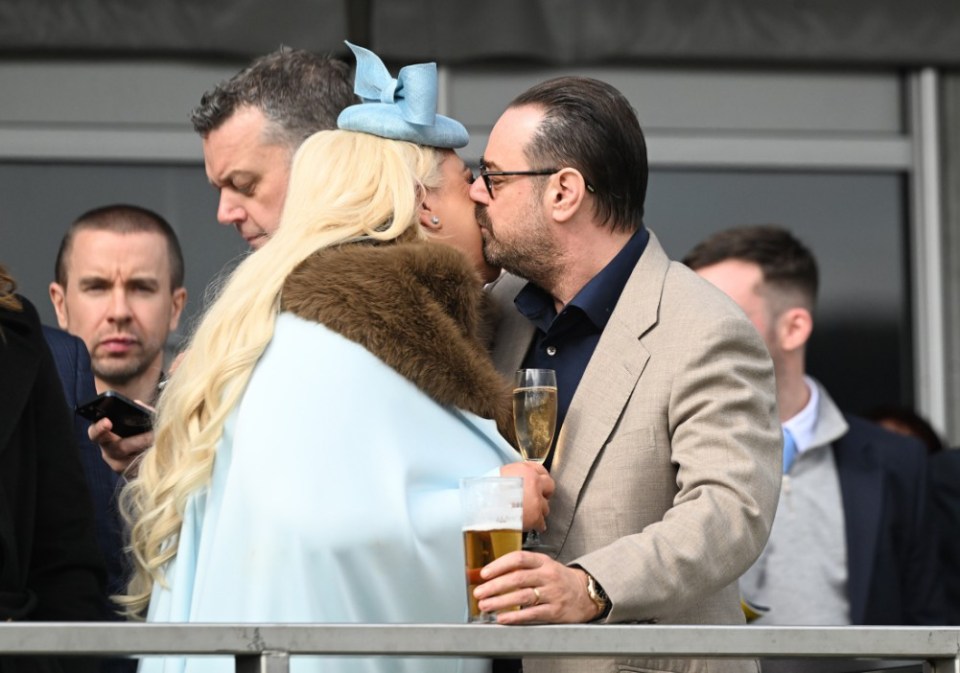 Gemma Collins and Danny Dyer at the Cheltenham Festival.