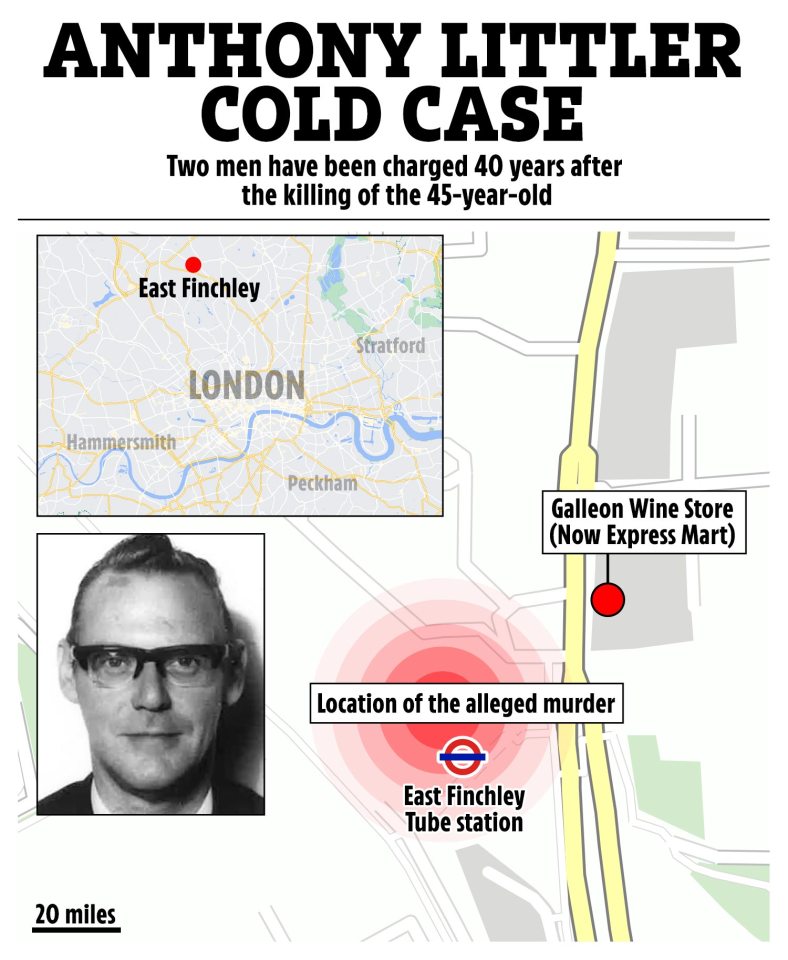 Illustration of map showing location of Anthony Littler cold case, including photo of the victim.