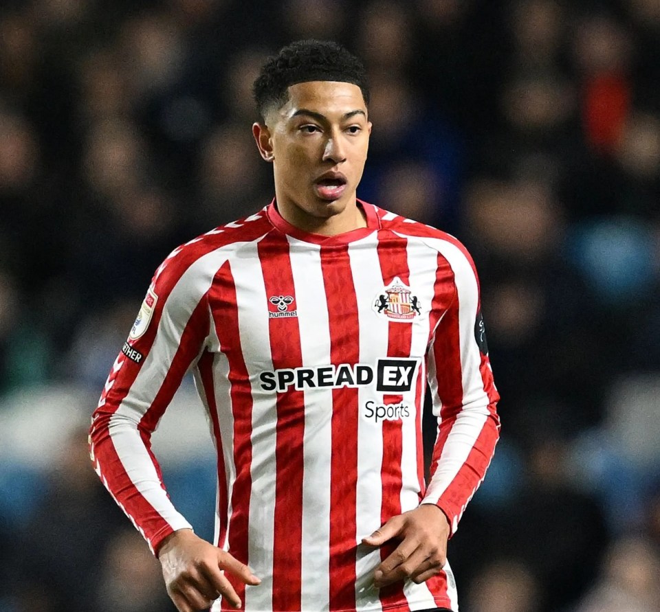 Jobe Bellingham of Sunderland during a football match.