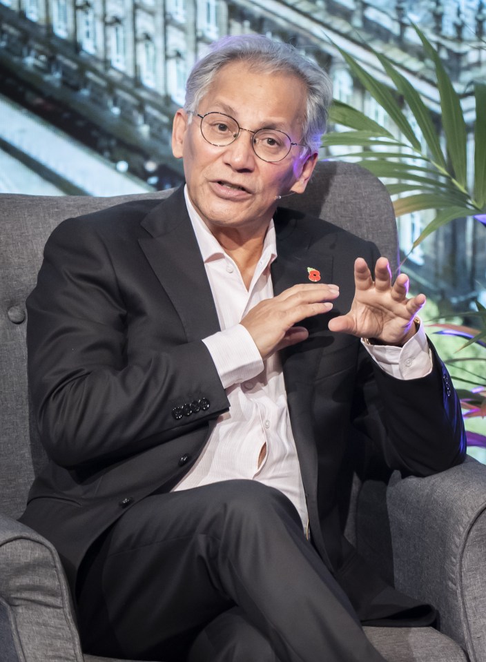 Samir Shah, BBC chairman, speaking at an event.