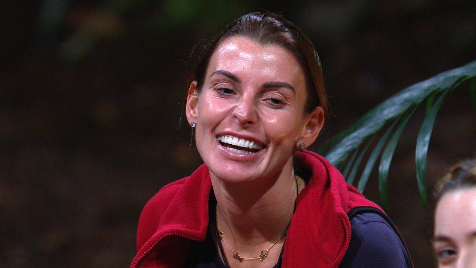 Coleen Rooney smiling on I'm a Celebrity...Get Me Out of Here!