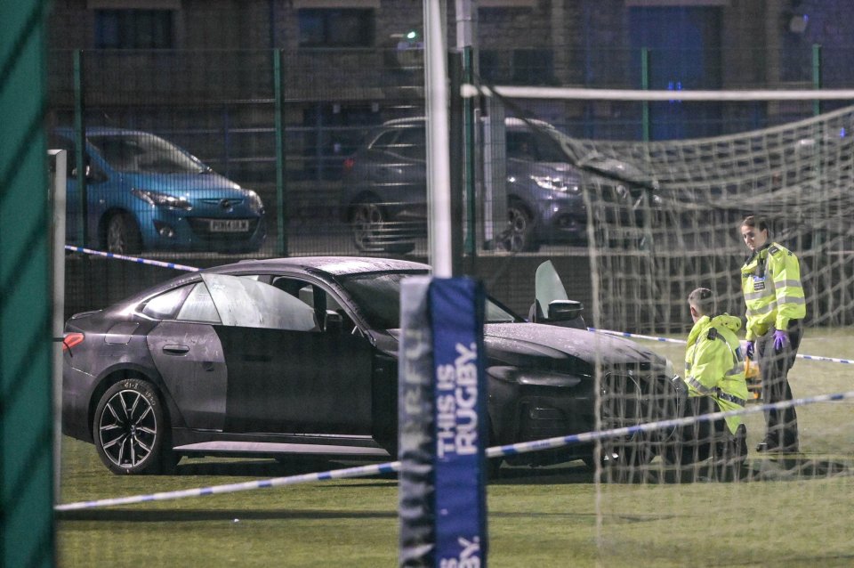 Police investigating a car crash that killed a child at a rugby club.