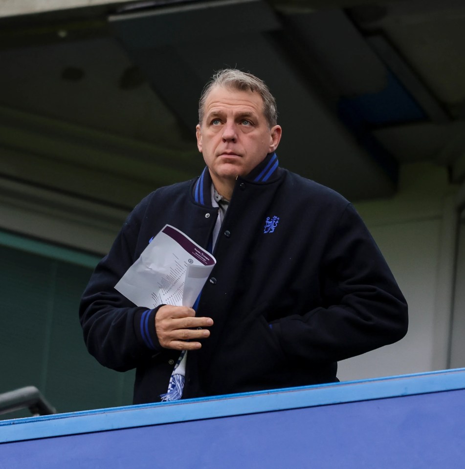 Todd Boehly, Chelsea chairman and co-owner, at a soccer match.