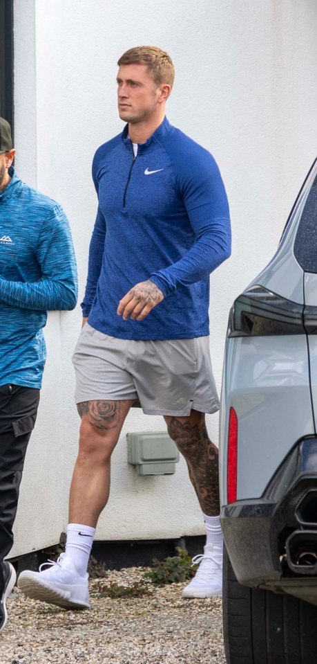 Dan Osborne leaving his home.