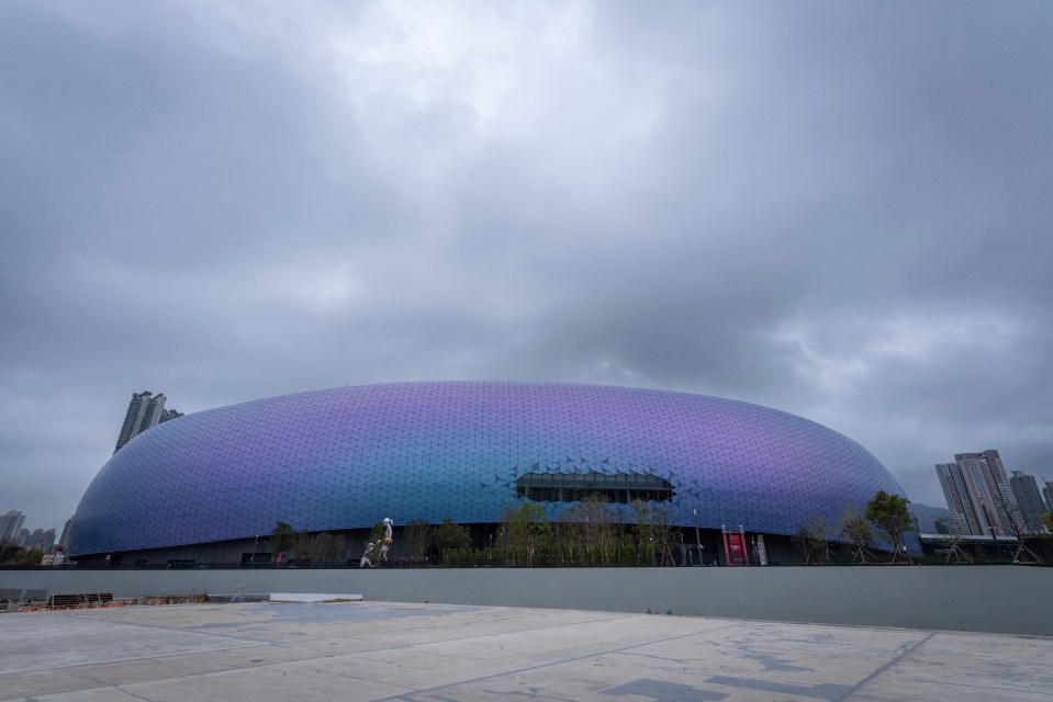 Exterior of the Kai Tak Sports Park in Hong Kong.