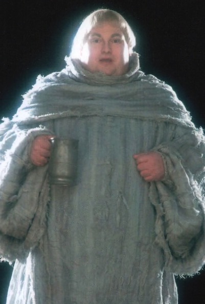 Simon Fisher-Becker as the Fat Friar in Harry Potter.