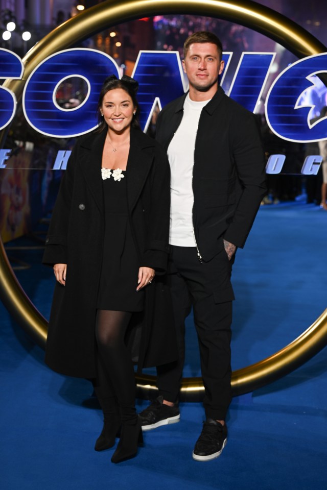 Jacqueline Jossa and Dan Osboune at the Sonic the Hedgehog 3 premiere.