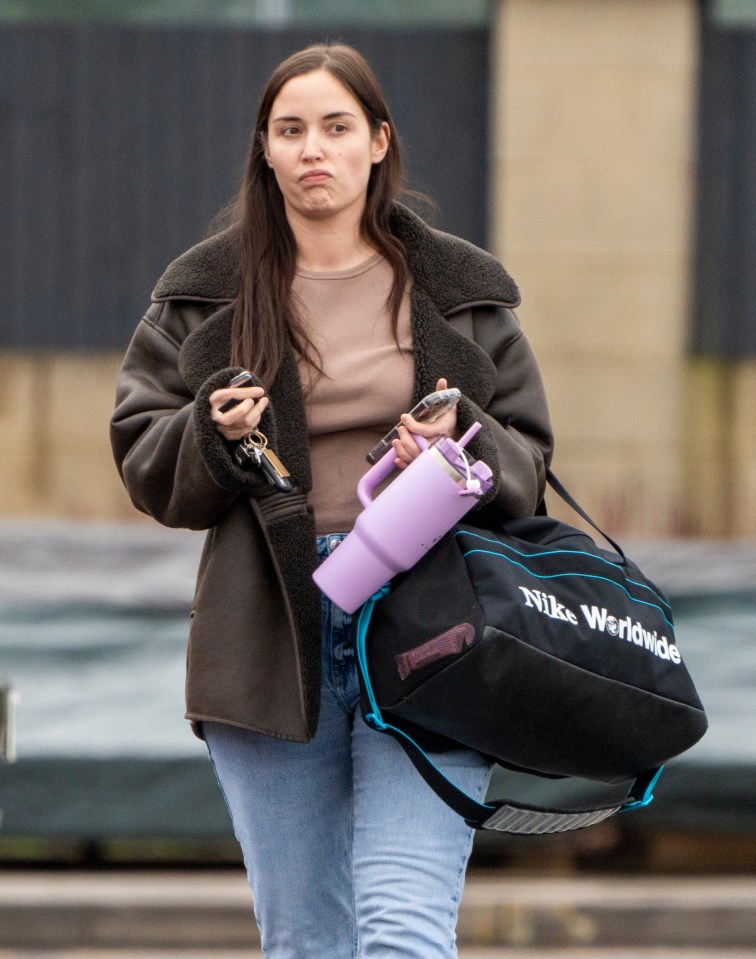 Jacqueline Jossa leaving a gym.