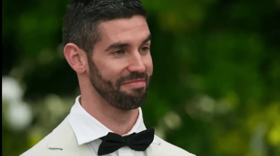 Jacqui Ryan's husband at his wedding on Married at First Sight Australia.