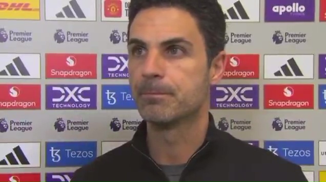 Mikel Arteta in a post-match interview.