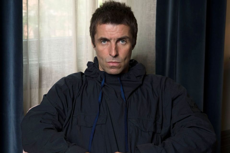 An image collage containing 1 images, Image 1 shows Liam Gallagher portrait