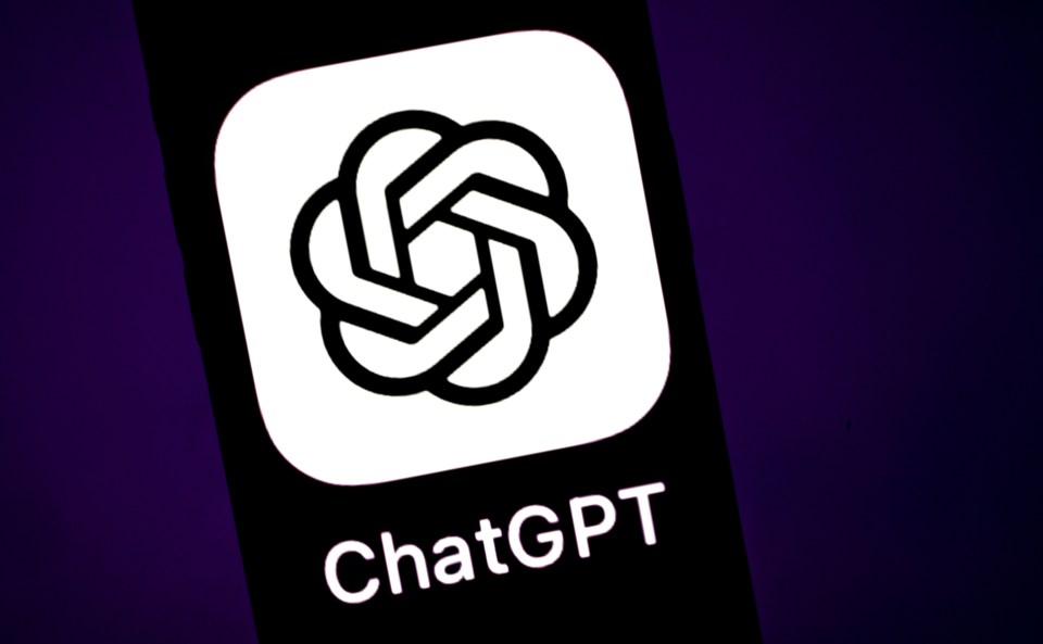 ChatGPT app icon on a phone screen.