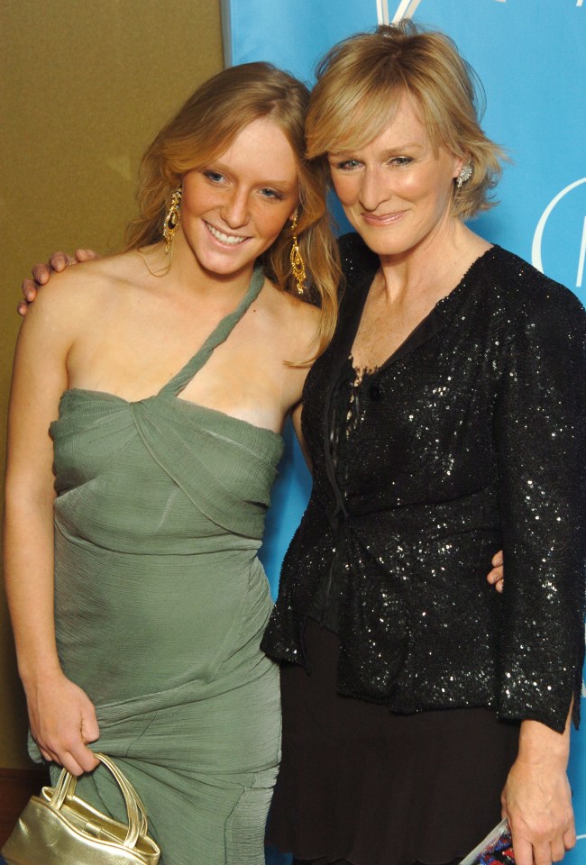 Glenn Close and her daughter at a charity benefit.