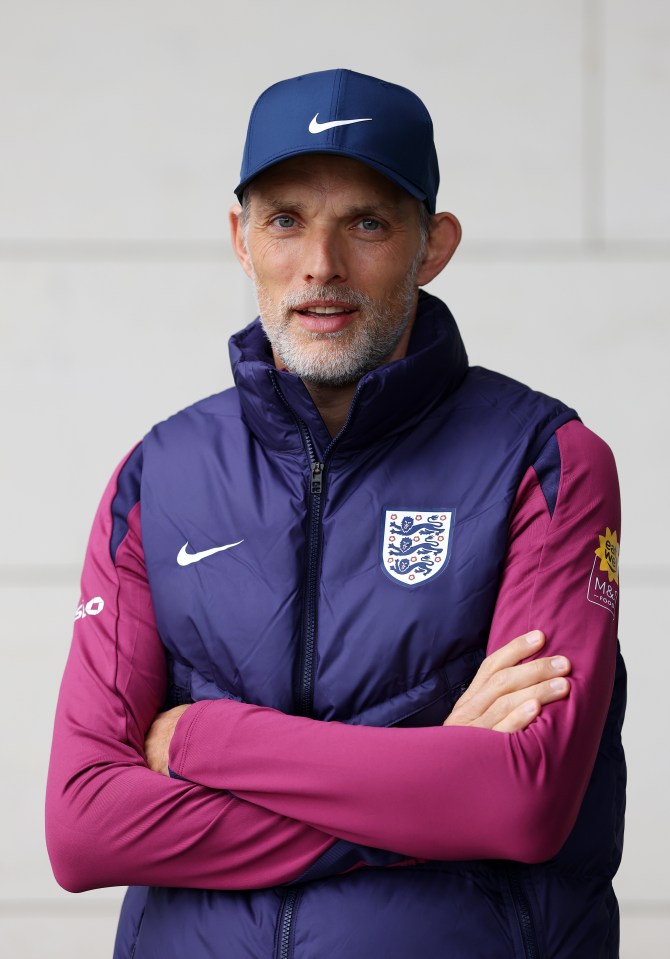 Thomas Tuchel, England's head coach, in a team jacket.